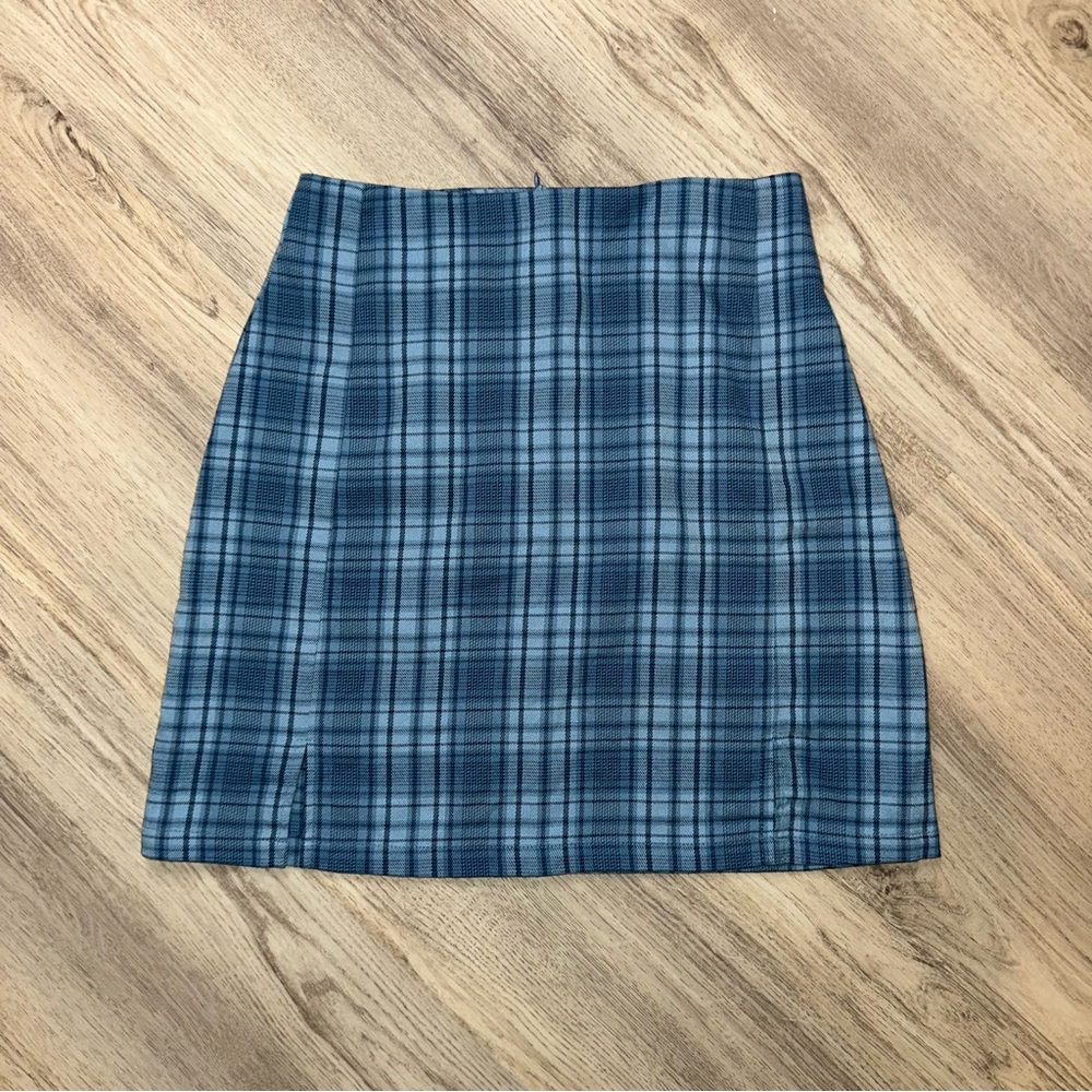 💝Brandy Melville Cara Skirt Blue Plaid (MH022) Size XS / Small